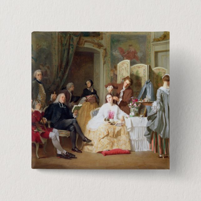 Abbe Prevost Lesung "Manon Lescaut", 1856 Button (Vorderseite)