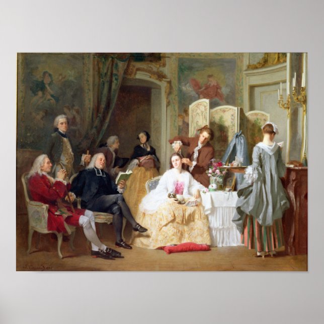 Abbe Prevost reading 'Manon Lescaut', 1856 Poster (Vorne)