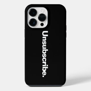 Abbestellen ein Wort weißer Text Minimalismus lust iPhone 14 Pro Max Hülle