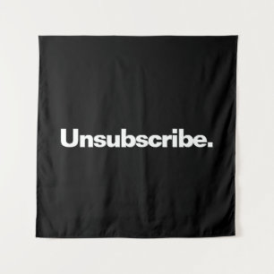 Abbestellen ein Wort weißer Text Minimalismus lust Wandteppich
