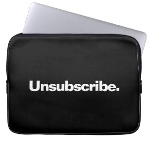 Abbestellen eines Wortes White Text Minimalismus l Laptopschutzhülle