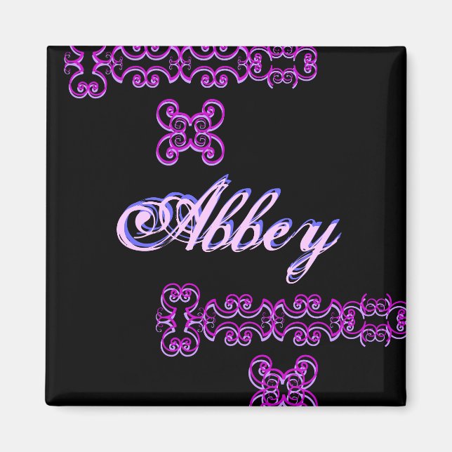Abbey Designer Name Magnet (Vorne)