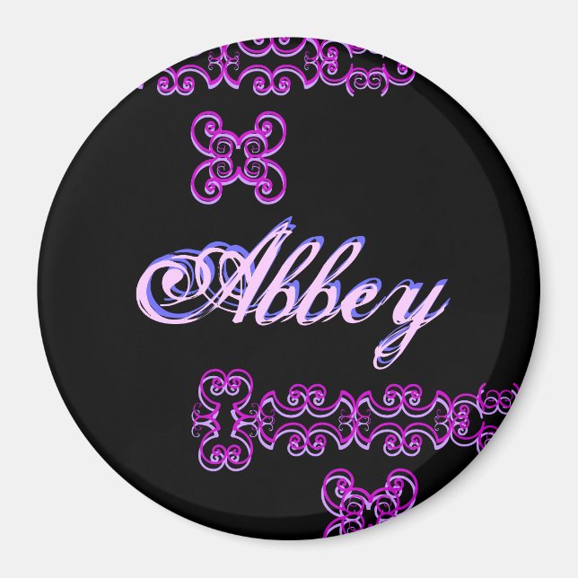 Abbey Designer Name Magnet (Vorne)