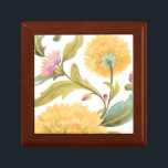 Abbey Floral Tiles - Gelbe Blumen Erinnerungskiste<br><div class="desc">Abbey Floral Tiles III bis Juni Erica Vess. Nahe gelbe Blumen in einem muster-ähnlichen Design.</div>