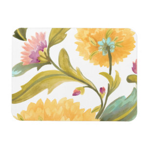 Abbey Floral Tiles - Gelbe Blumen Magnet
