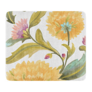Abbey Floral Tiles - Gelbe Blumen Schneidebrett