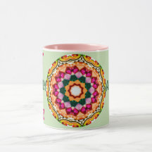 ABBEY ~ Personalisiert Gem Stones Fraktal ~ Tassen