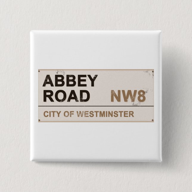 Abbey Road London England - Vintag Button (Vorderseite)