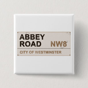 Abbey Road London England - vintage Button