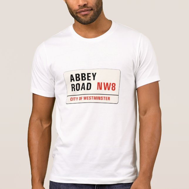 Abbey Road, London Street Sign T-Shirt (Vorderseite)