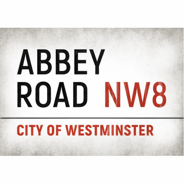 Abbey Road London Westminster Fotoskulptur Magnet (Vorne)
