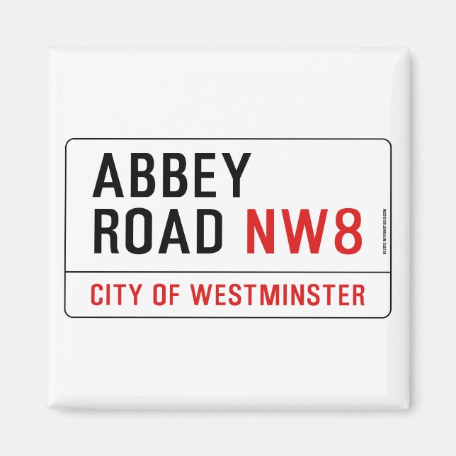 Abbey Road Street Sign Magnet (Vorne)