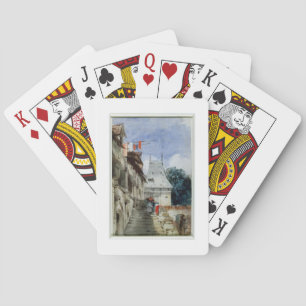 Abbey St-Amand, Rouen (w/c, bodycolour and pencil Spielkarten