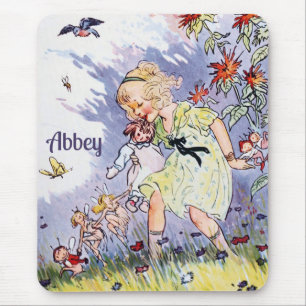 ABBEY ~ Vintage Kunst ~ Johnny Gruelle ~ Feen Mousepad