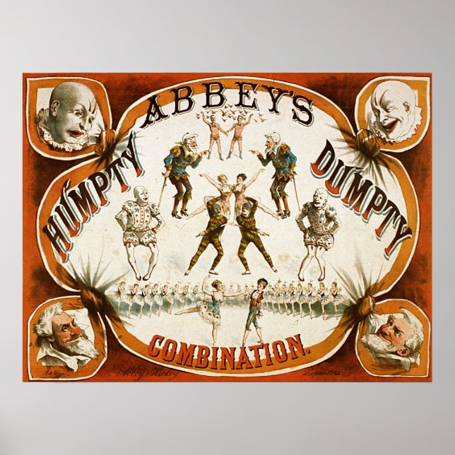 Abbey's Humpty Dumpty Combination Circus Poster (Vorne)