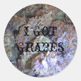 Abbildung 005, i got Trauben Runder Aufkleber