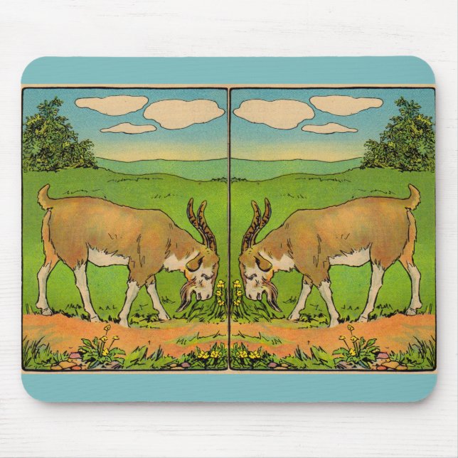 Abbildung 1914 zum Weiden von Ziegen Mousepad (Vorne)