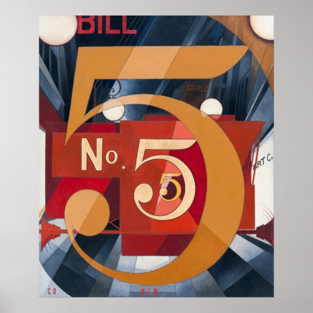 Abbildung 5 in Gold ,Berühmtes Gemälde Poster (Vorne)