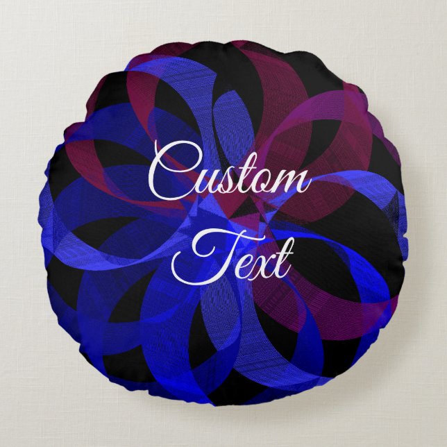 Abbildung 8 Geometrisches Rundkissen Rundes Kissen (Vorderseite)