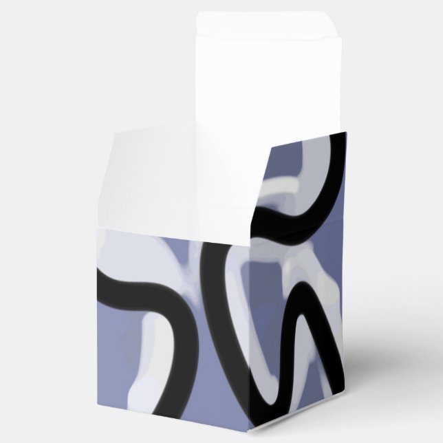 Abbildung: Abstrakt Blau, Orange, B & W Geschenkschachtel (Geöffnet)