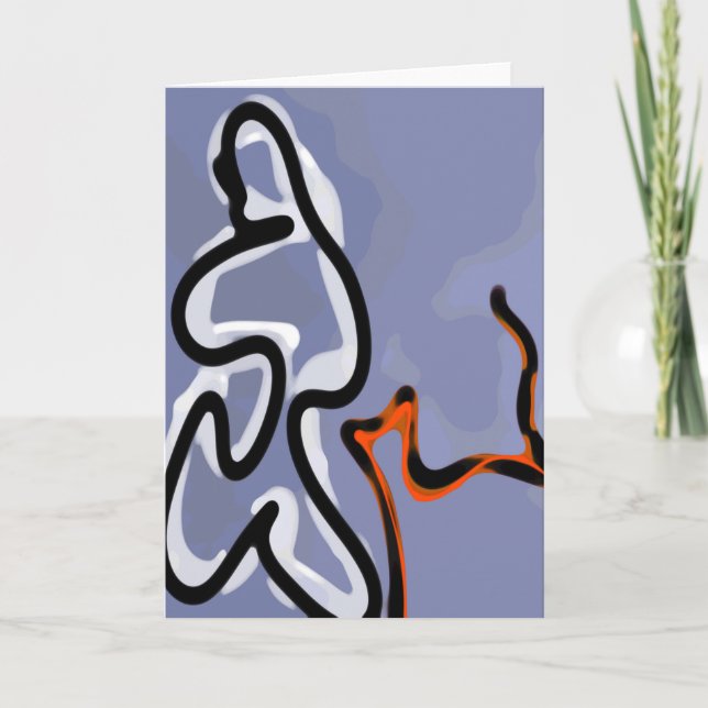 Abbildung: Abstrakt Blau, Orange, B & W Karte (Vorderseite)