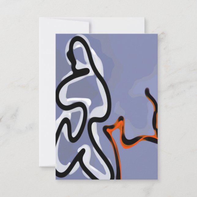 Abbildung: Abstrakt Blau, Orange, B & W Karte (Vorderseite)