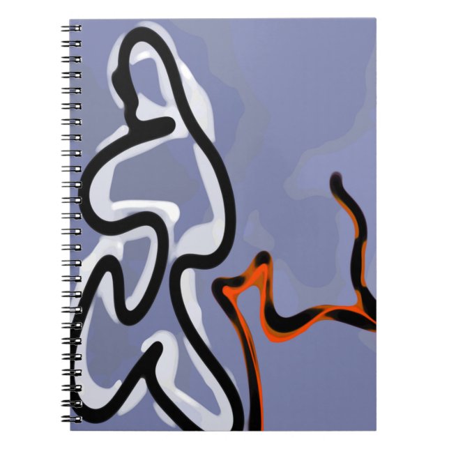Abbildung: Abstrakt Blau, Orange, B & W Notizblock (Vorderseite)
