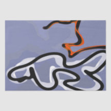 Abbildung: Abstrakt Blau, Orange, B & W