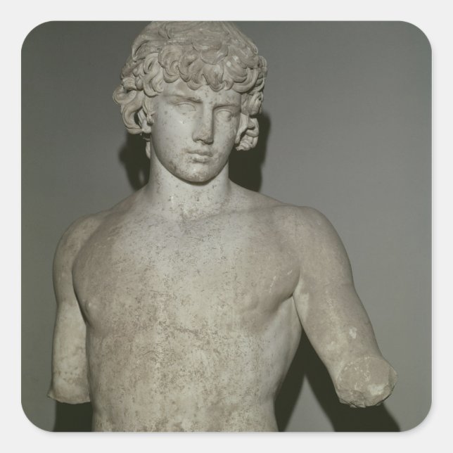 Abbildung Antinous nach 130 n. Chr. Quadratischer Aufkleber (Vorderseite)