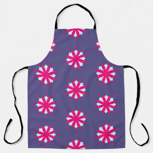 Abbildung der lila und rosa Blumenformen Schürze