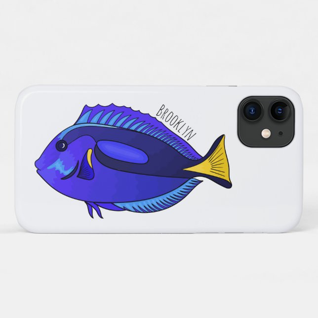 Abbildung des Blauen Tang-Cartoon Case-Mate iPhone Hülle (Rückseite (Horizontal))