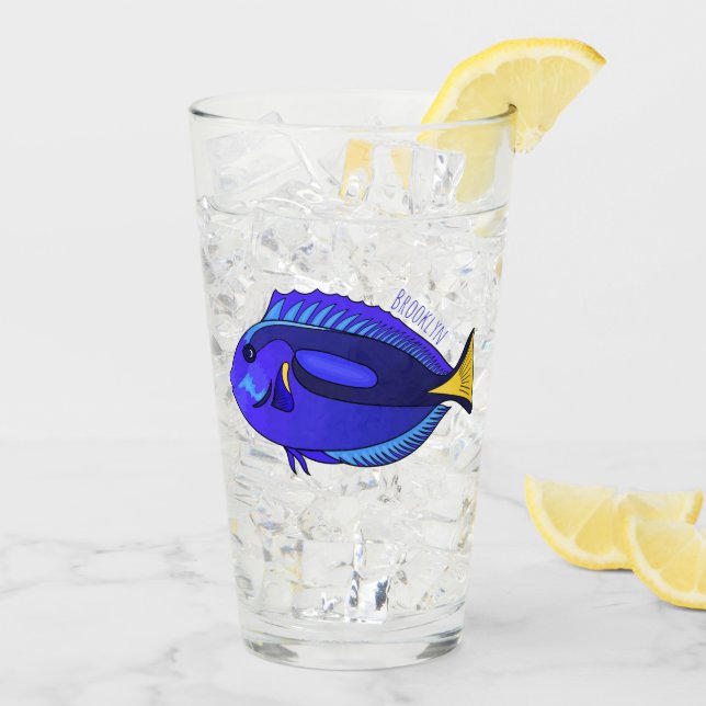Abbildung des Blauen Tang-Cartoon Glas (Rückseite Ice)