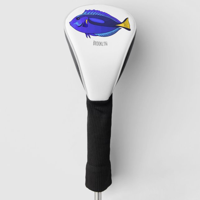 Abbildung des Blauen Tang-Cartoon Golf Headcover (Vorderseite)