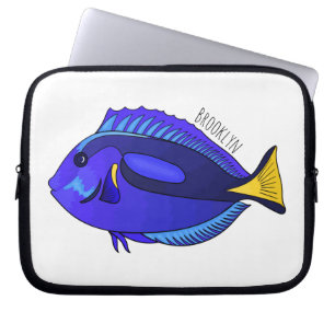 Abbildung des Blauen Tang-Cartoon Laptopschutzhülle