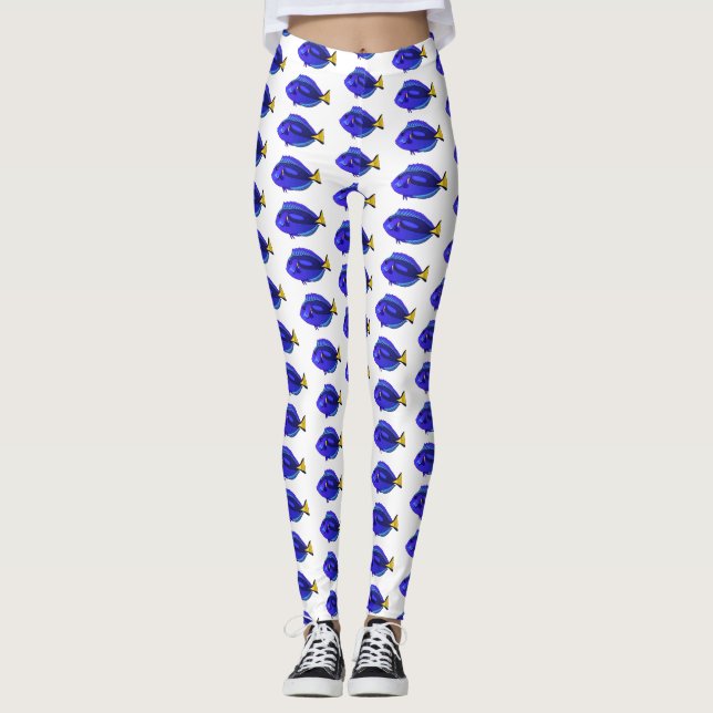 Abbildung des Blauen Tang-Cartoon Leggings (Vorderseite)