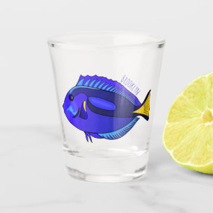 Abbildung des Blauen Tang-Cartoon Schnapsglas