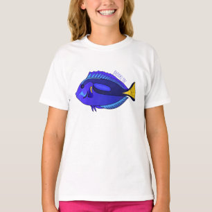 Abbildung des Blauen Tang-Cartoon T-Shirt