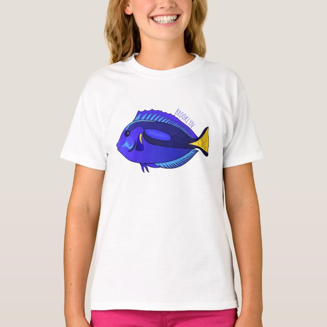 Abbildung des Blauen Tang-Cartoon T-Shirt (Vorderseite)