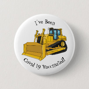 Abbildung des Bulldozer-Cartoon Button
