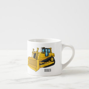 Abbildung des Bulldozer-Cartoon Espressotasse