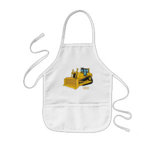 Abbildung des Bulldozer-Cartoon Kinderschürze