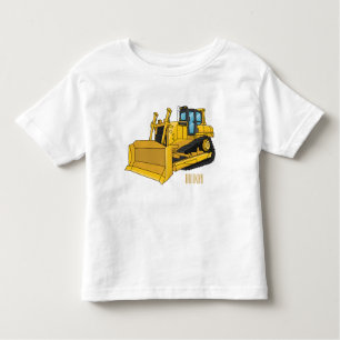 Abbildung des Bulldozer-Cartoon Kleinkind T-shirt