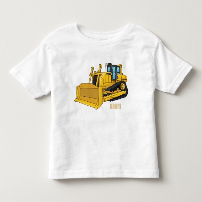 Abbildung des Bulldozer-Cartoon Kleinkind T-shirt (Vorderseite)