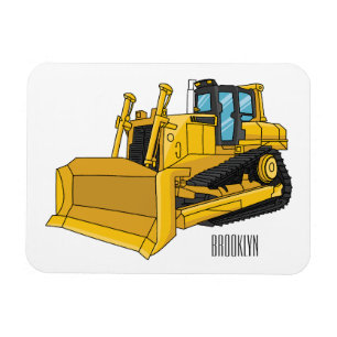 Abbildung des Bulldozer-Cartoon Magnet