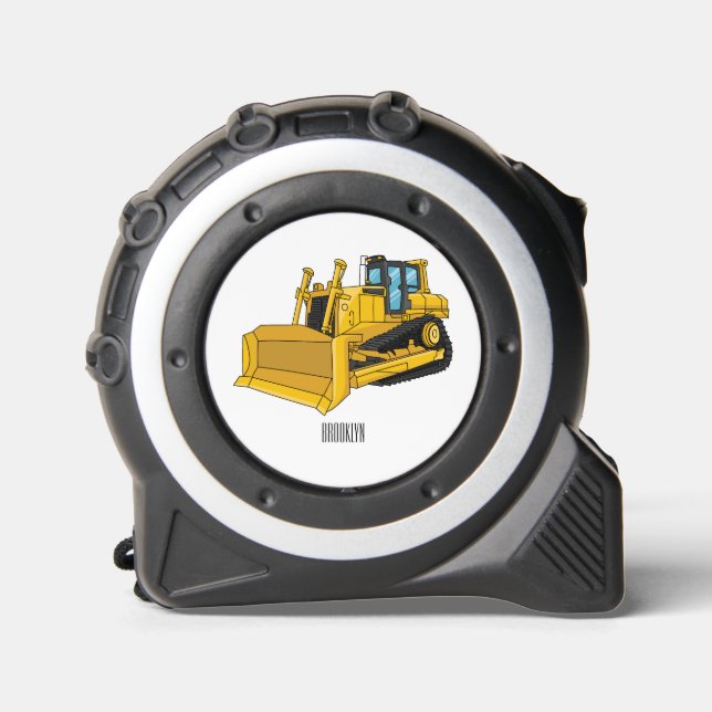 Abbildung des Bulldozer-Cartoon Maßband (Vorderseite)