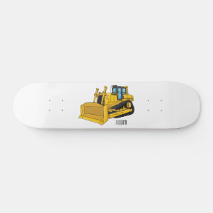 Abbildung des Bulldozer-Cartoon Skateboard