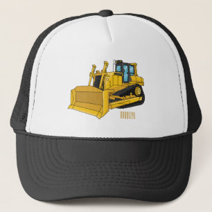 Abbildung des Bulldozer-Cartoon Truckerkappe