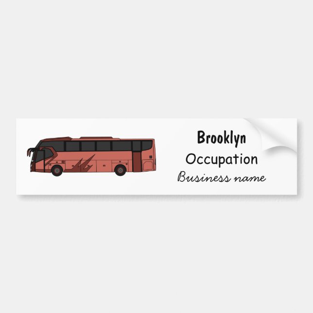 Abbildung des Bus-Cartoon Autoaufkleber (Vorne)