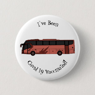 Abbildung des Bus-Cartoon Button