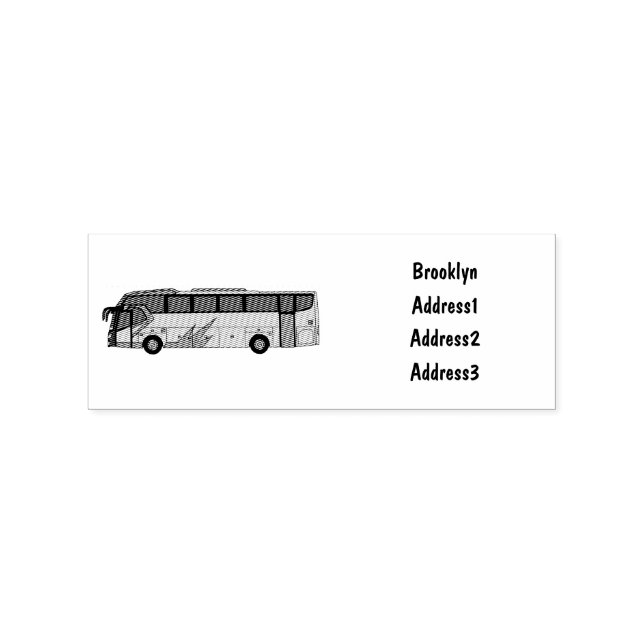 Abbildung des Bus-Cartoon Gummistempel (Prägung)